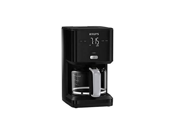 Krups Smart'n Light Kaffeemaschine mit Timer, Für 1,25 Liter Filterkaffee, Warmhaltefunktion, Automatische Abschaltung, Schwarz, KM600810