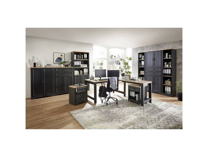 Schreibtisch-Ansatz 120 x 76 x 50cm Grau/Graphit