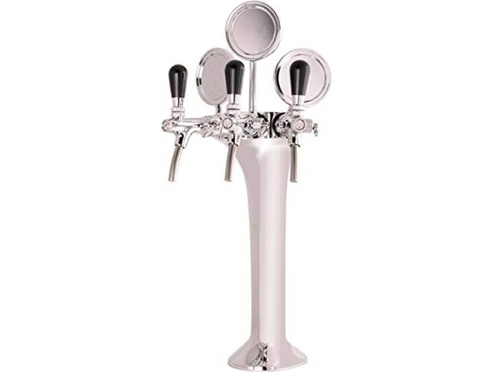 Schanksäule Chrom 3-leitig, elegant, 'Topp-Qualität!' (Paketpreis)