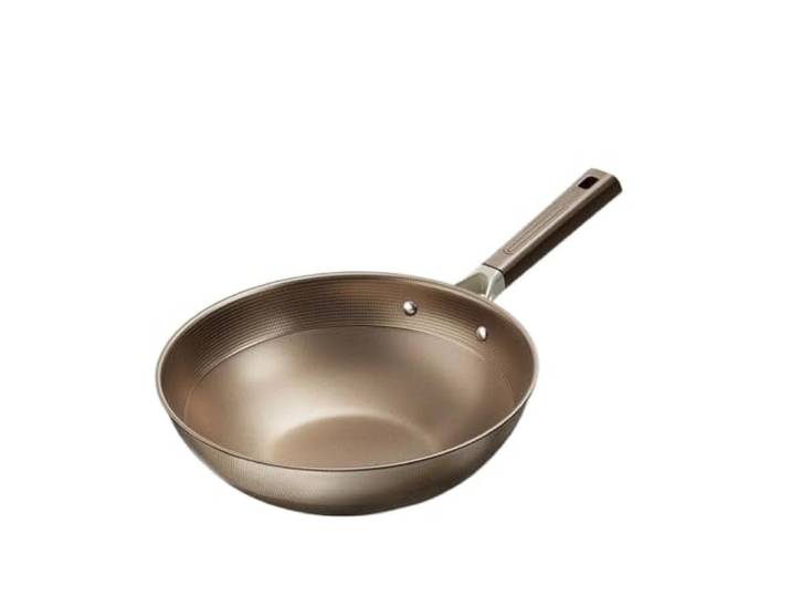 Antihaftbeschichtete Pfanne, Haushaltspfanne Mit Flachem Boden, Universell Der Flache Boden Sorgt For Gleichmäßigen Kontakt Mit Verschiedenen Herden For Das Tägliche Braten