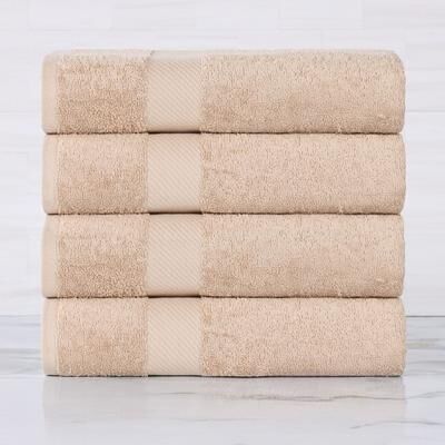 Superior Luxury Solid Highly Absorbent Egyptian Cotton Bath Towel - (Set of 4)