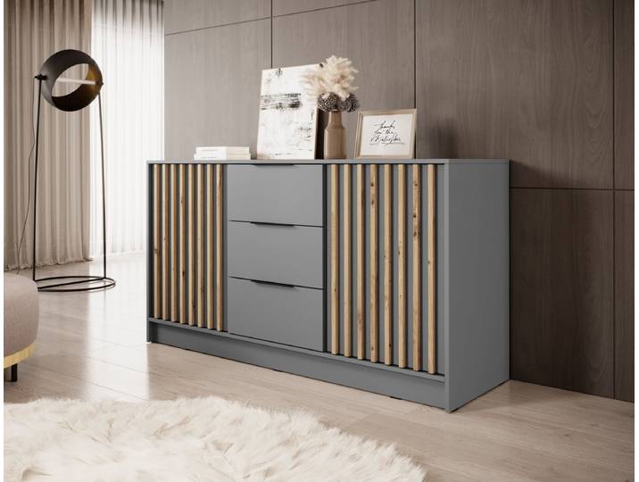 Designer Kommode Niro II - Grau - Luxusbetten24
