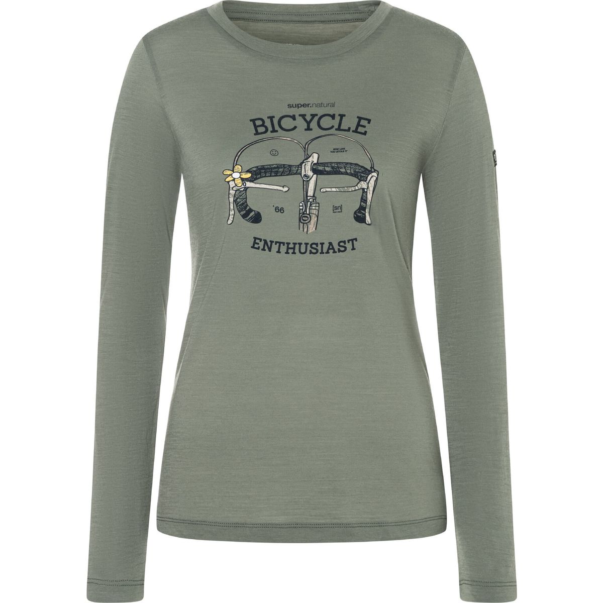 Super.Natural W Bike Enthusiast LS eucalyptus/various (18J) S SNWP0411218JS