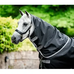 Horseware Amigo Bravo12 1200D 0g Hood Halsteil black/titanium gray, Größe: Medium