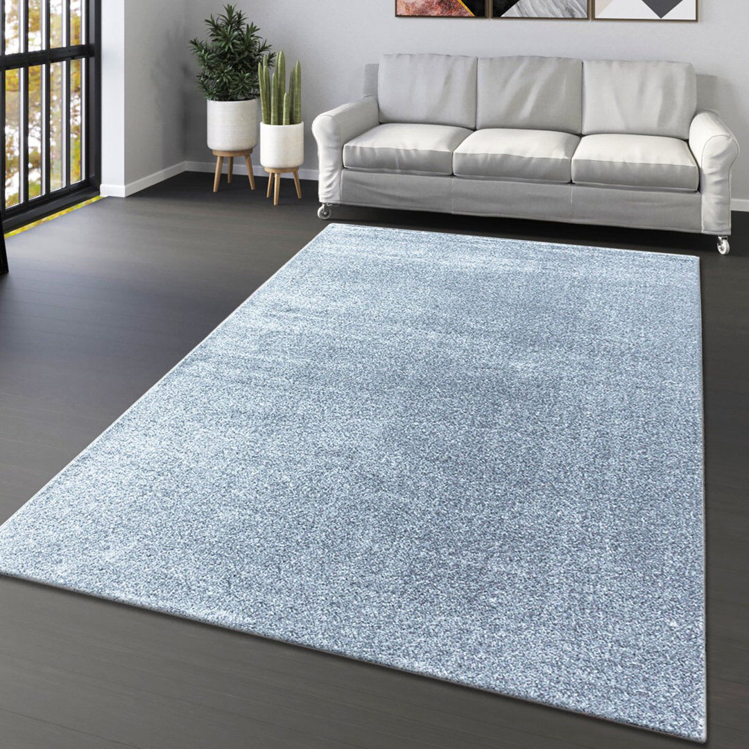 Ebern Designs Daedric Solid Colour Area Rug Grey Rectangle 200 x 290cm