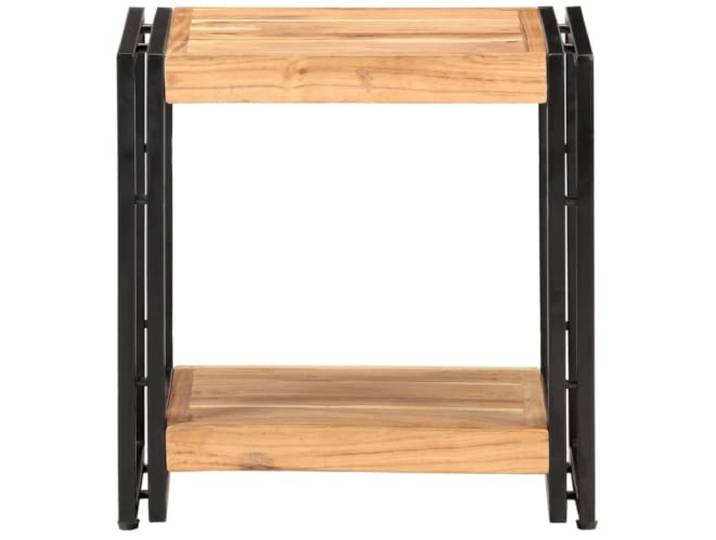 Beistelltisch Akazie Massivholz, 40 x 30 x 40 cm, Industrial mit Stabile Ausführung, Nachtschrankfunktion, Ablage für Kleinigkeiten, Möbel Unikat