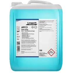 Langguth AR13 Glas Klar Citro 10 L Glasreiniger Gebrauchsfertiger Allzweck-, Oberflächen- und Glasreiniger