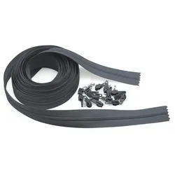 buttinette Endlosreißverschluss im Set, Spirale: 4,2 mm, 4 m, grau