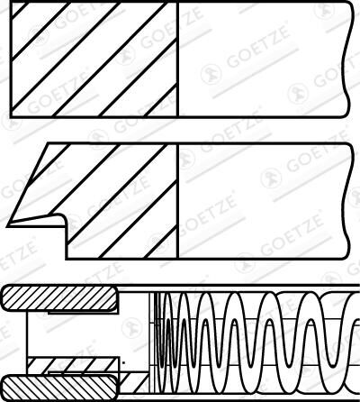 Goetze Engine Kolbenringsatz 0814130010