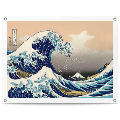 Poster REINDERS "Die große Welle", blau (farbe bild(er): blau), B:80cm H:60cm T:0,1cm, Leinwand, Bilder, Poster, Outdoor für Garten oder Balkon