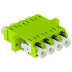 ACT Fiber optic LC duplex adapter multimode OM5 flange. Connectors: LC/LC Adapter lc quad om5 fl lime, Netzwerkkabel