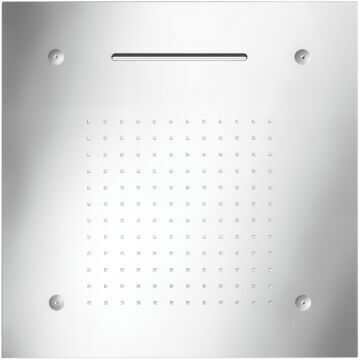 Herzbach Living Spa Farblicht-Regenbrause 11.600385.2.01 500x500mm, Regen/Spray/Schwall, Edelstahl poliert