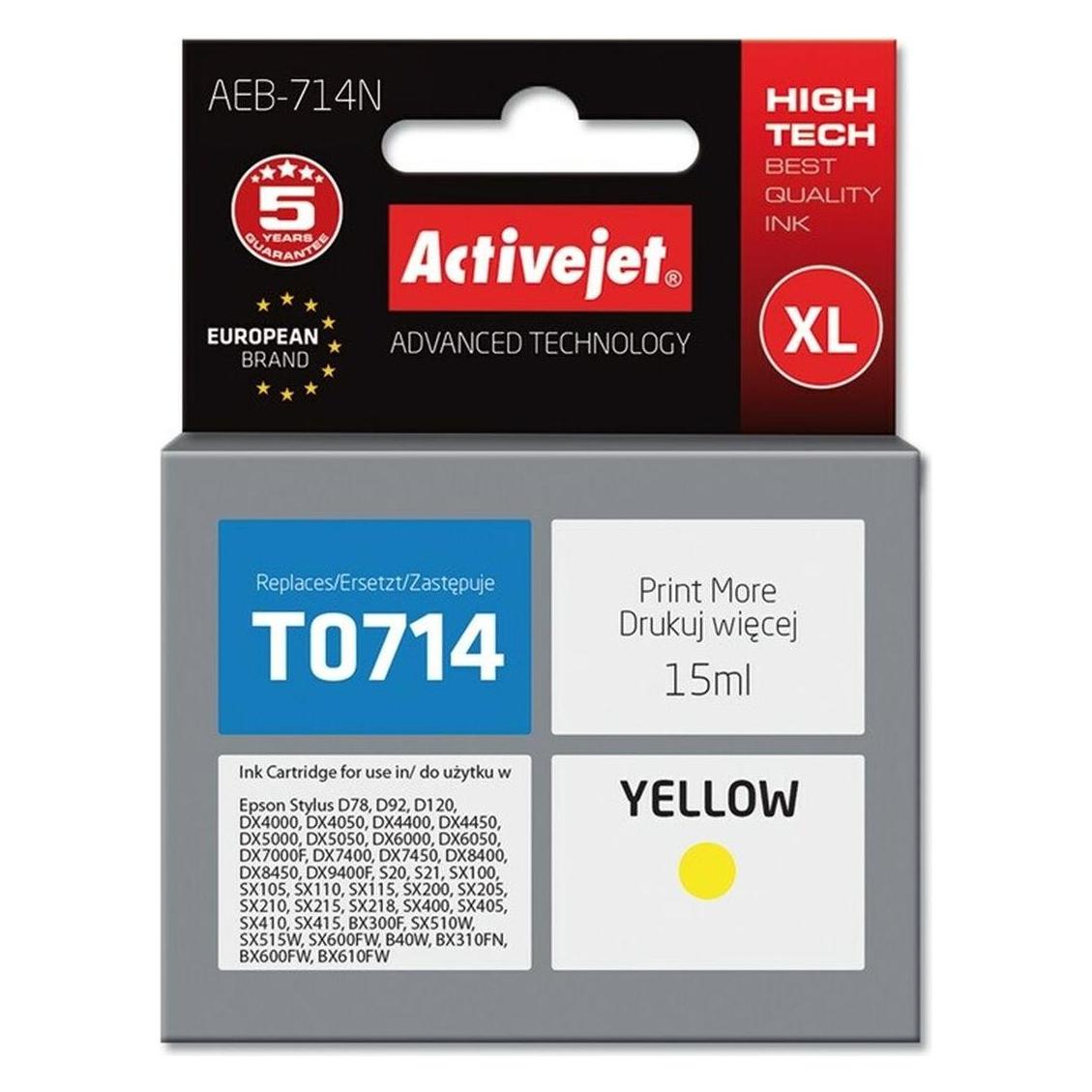 Activejet AEB-714N Druckerpatrone (e) Kompatibel Hohe (XL-) Ausbeute (Y) (AEB-714N)