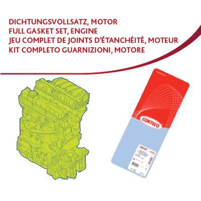 CORTECO Dichtungsvollsatz, Motor 430597p für TOYOTA