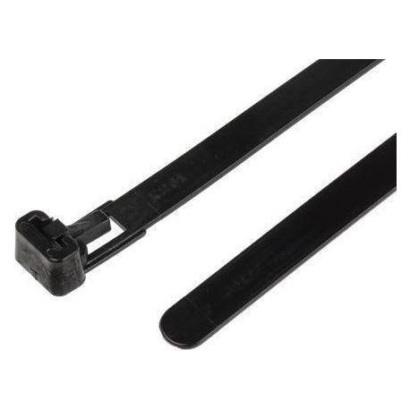 RS PRO Cable Tie 250x7.6 Black releasable (250 mm, 100 Stk.) (8111619)