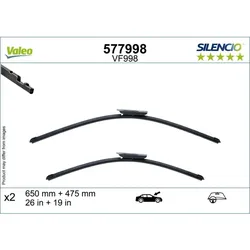 Scheibenwischer VALEO 577998 für Audi Mercedes-Benz A3 Sportback Limousine C
