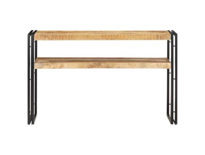HFUDPOF Konsolentisch 120x30x75 cm Raues Mangoholz Sideboard mit zwei Ablageflächen, Eisen, stabile Konstruktion, langlebig, verschleißfest, zeitloses Design