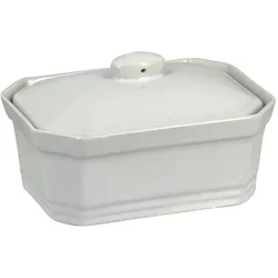 Menastyl - Terrine A Couvert 600 Gramm Gres Blanc 17.5x13x7cm