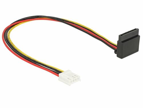 Delock Seriell Anschlusskabel [1x Floppy Buchse 4pol. - 1x SATA] 0.3m Schwarz, Rot, Gelb
