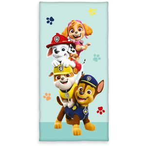 Herding Handtuch Paw Patrol Velourstuch, mit Motiv, 75 x 150cm, Badetuch, aus 100% Baumwolle, 320 g/m²