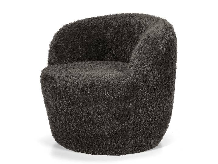 Sessel DOVRE Grau Kunstfell Dodie 72 x 72 x 76cm