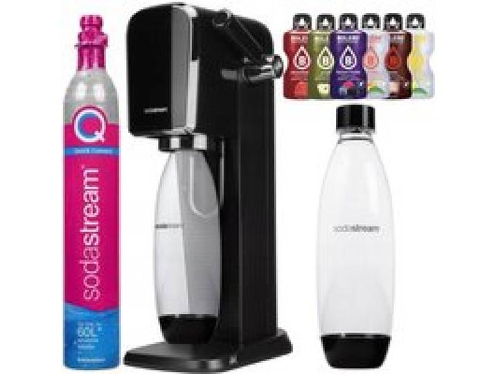 Saturateur eau gazeuse - SodaStream - ART Noir - Bouteille 1L - 6 saveurs Bolero - Quick Connect