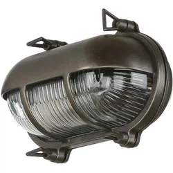 Licht-Erlebnisse, Gartenbeleuchtung, Wandlampe Skiathos Messing (E27, IP64)