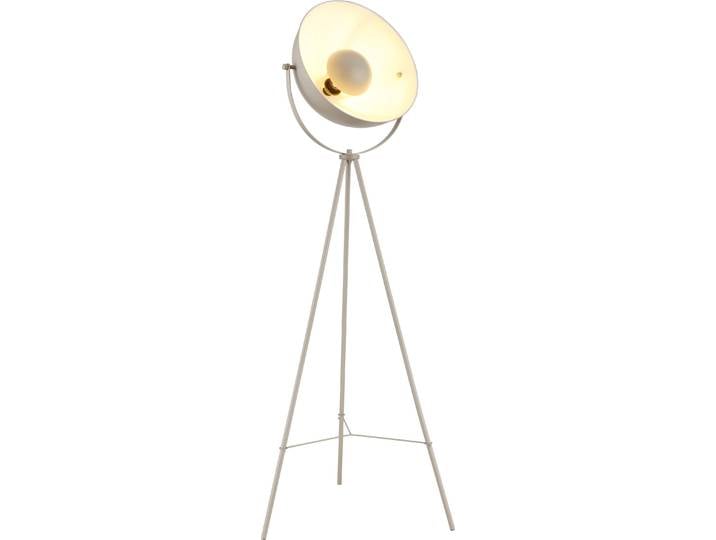Lampadaire\, trépied\, couleur sable\, interrupteur à bascule\, H 139 cm