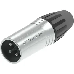 SEETRONIC XLR 3P Connector - male Silberkontakte - nickelfarbenes Gehäuse