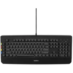 Belkin F1DN008KBD (US, Kabelgebunden), Tastatur, Schwarz