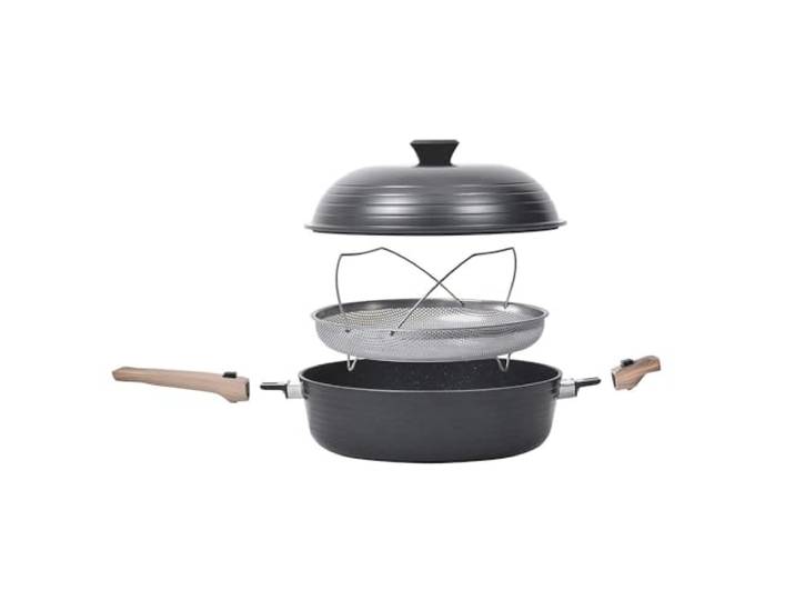 Durandal Légende Poêle multifonction en céramique INFINITY 8-en-1 Poêle cocotte sauteuse friteuse 28cm\, compatible induction