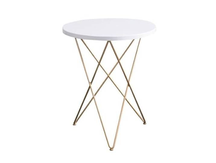 YCCHAH Sofatisch Nordischer Beistelltisch aus Eisen, Gold, Kleiner runder Tisch, Massivholz, Couchtisch, kreativer Freizeit-Eck-Beistelltisch Wohnzimmer-Beistelltisch