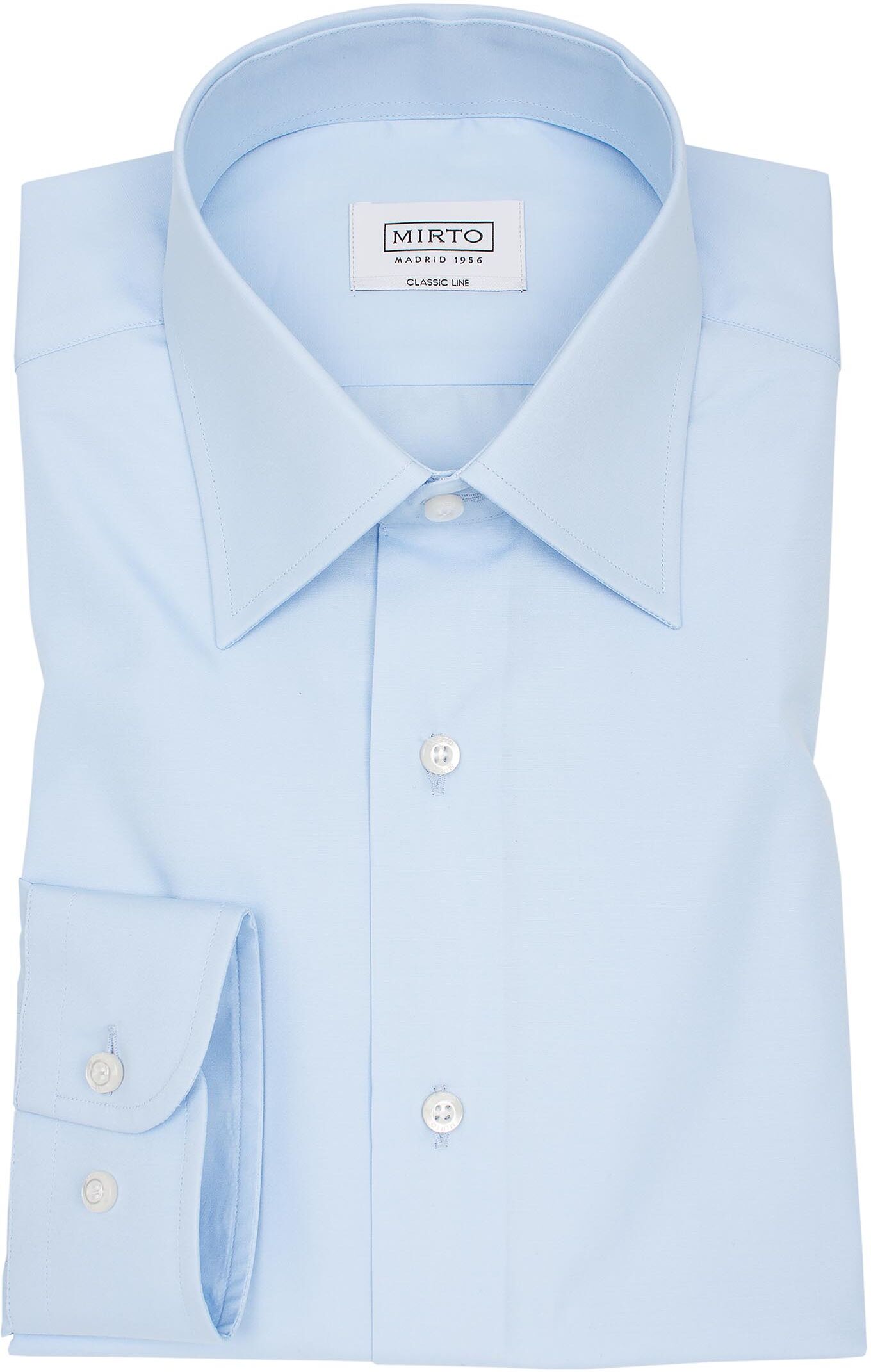 MIRTO Camisa vestir popelín azul-38 - 15 Hombre