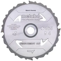 Metabo Sägeblatt fibercement cut - professional PCD FZ 5° - 628289000