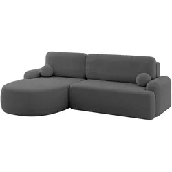 ECKSOFA mit Schlaffunktion und Bettkasten LIRA-L - 264x172x89 Grau