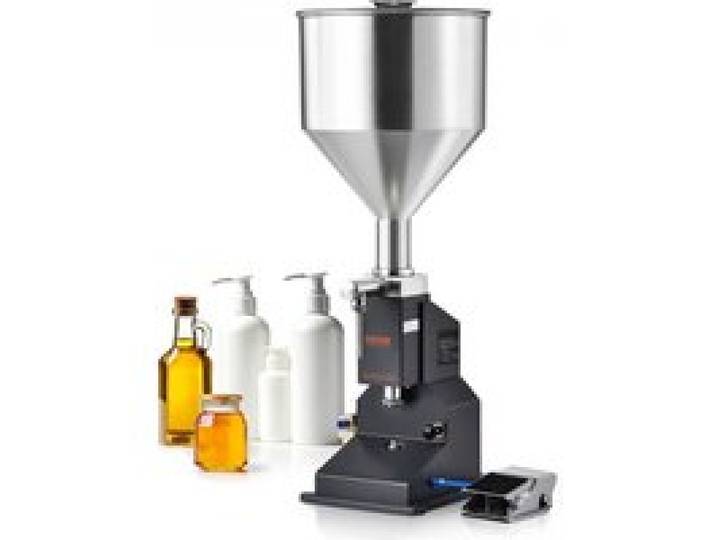 VEVOR 5–50ml Abfüllmaschine Manuell Flüssigkeitsabfüllmaschine aus lebensmittelechtem Edelstahl 304 Silikon PTFE kompatibel mit 500-W-Luftkompressor Filling Machine Zum Abfüllen von Honig Öl Essenz