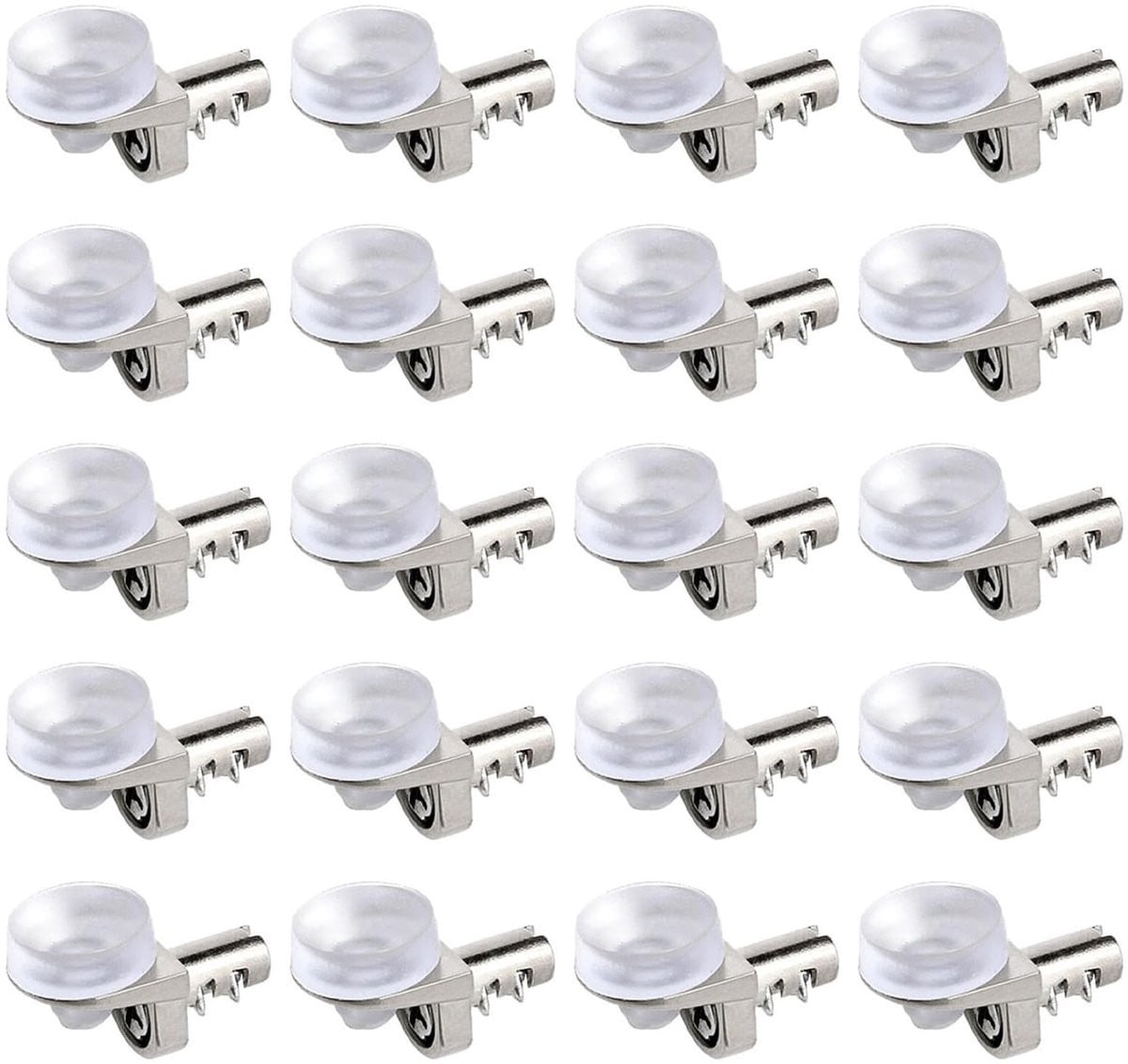 Dailygoods Plankdrager 30 stuks - Hoeksteun voor glazen planken van 5 mm - Duurzaam PVC-kunststof