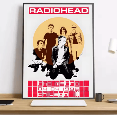 Inspire Picks Radiohead Rainbow Canvas Poster HD Music Band Wall Art For Modern Spaces black11 40x50cmframeless