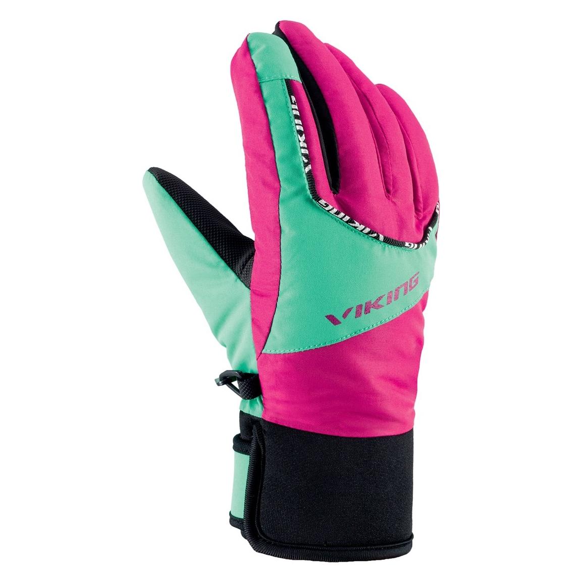 Vikingsports Viking Europe Fin Handschuhe Kinder pink/grün Handschuhgrösse 4 2021 Outdoor Handschuhe (4) (120/19/9753/46)