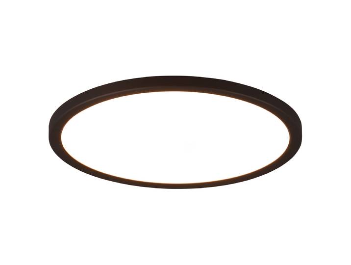 LED-Deckenleuchte Ø 29cm Schwarz/Schwarz Polycarbonat LED LED-Platine