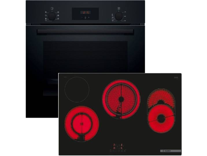 BOSCH Backofen-Set HBF133BA1, mit nachrüstbar, 3D-Heißluft, Halogen-Innenbeleuchtung