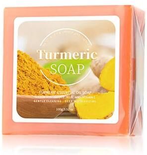 Uplift Essentials Turmeric Rose Natural Cleansing Soap With Essential Oils For Smooth And Bright Skin turmeric