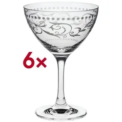 Rona Sektschale / Martiniglas Martini / Saucer Champ. 08 DOTS Classic Cocktails 250 m schwarz, 14.4 cm