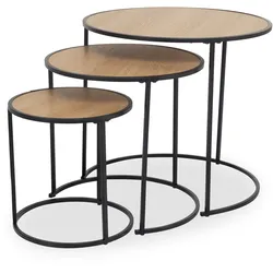 Beistelltisch-Set SHANAHAN (DH 50x46 cm) - braun - DH 50x46 cm