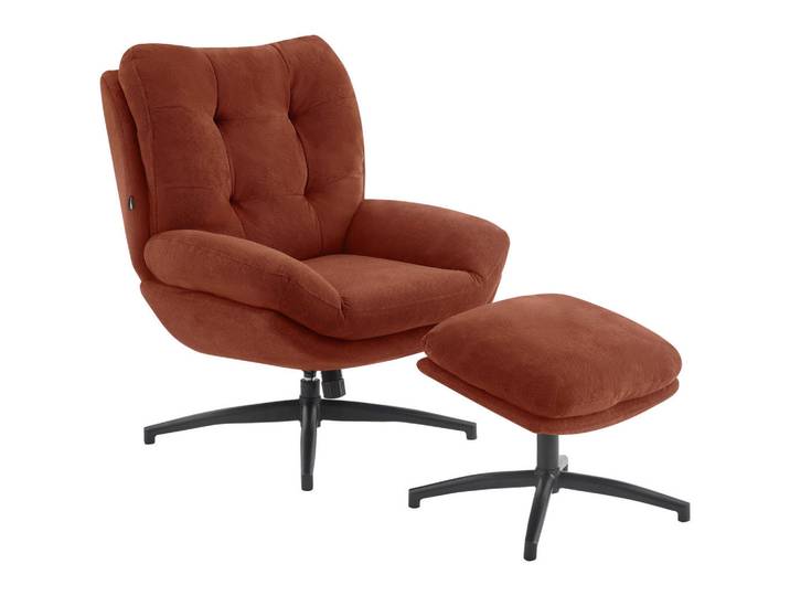 Carryhome Relaxsesselset, Schwarz, Rostfarben, Metall, Textil, 75x97x88 cm, Wohnzimmer, Sessel, Relaxsessel