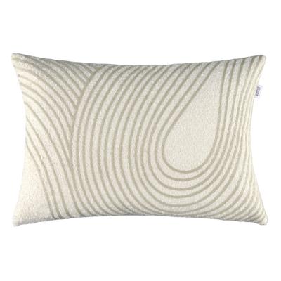 Dekokissen "Lasso", beige (sanftes weiß, bestickt), B:58cm H:1cm L:38cm, Polyacryl, Polyester, Wolle, SCHÖNER WOHNEN-KOLLEKTION, Dekokissen_Sitzkissen_Kissenhüllen, mit Wollanteil