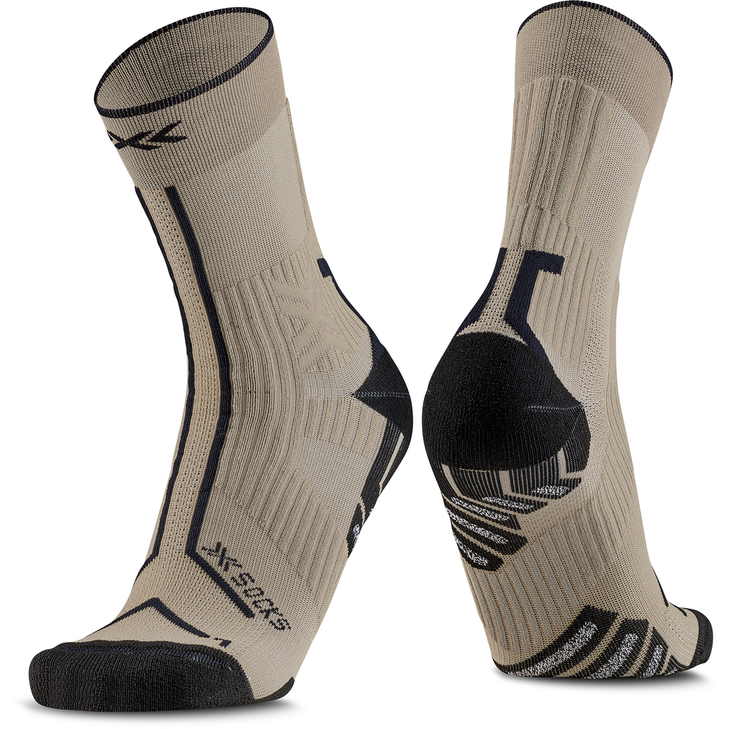 X-Bionic Trailrun Terraskin Expert Crew Laufsocken beige Größe 42 Trailrunning | Laufen Elastisch