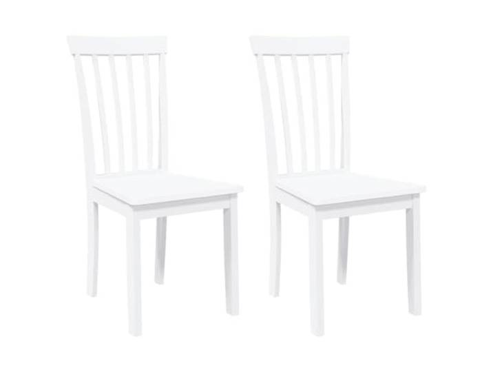 NLQMSU Essstühle, 2 Stück, weiß, Massivholz, Gummi Ergonomisches Design, bequeme Rückenlehne, natürliches Gummibaumholz, Esszimmer, Wohnzimmer, Küche