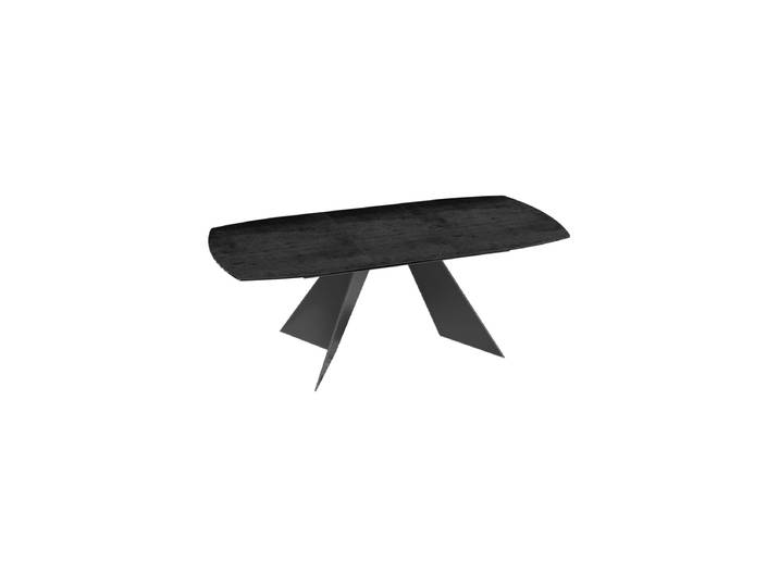 Ausziehbarer Designer Esstisch „Dallas“ aus Keramik, in verschiedenen Grössen Titan 160-210 x 100 cm Akante Design