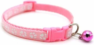 Uplifted Finds "Ultra Lightweight Adjustable ""Safety Jingle"" Pet Collar pink"
